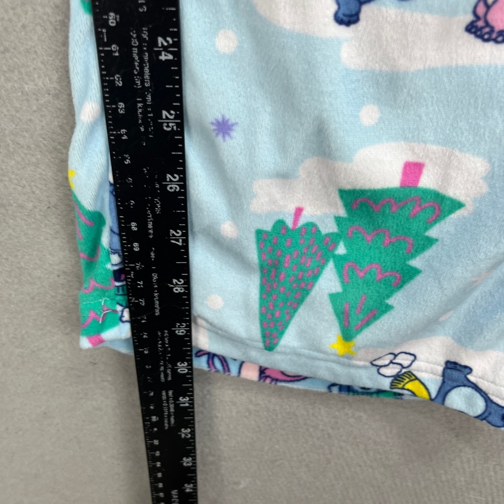 Disney Stitch Angel Pajama Pants Womens Medium Blue Christmas Holiday Fleece - Picture 9 of 12